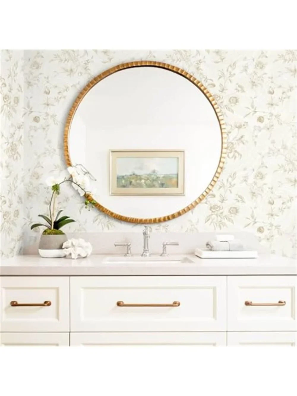 Floral Peel Stick Wallpaper Beige Vintage French Removable Self Adhesive Vinyl